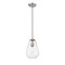 Z-Lite Ayra 1 Light Pendant, Brushed Nickel & Clear 488P8-BN - alternate 4